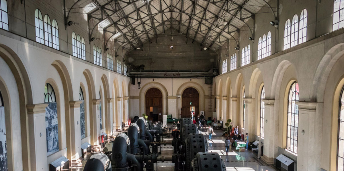 La sala turbine della Centrale Pitter